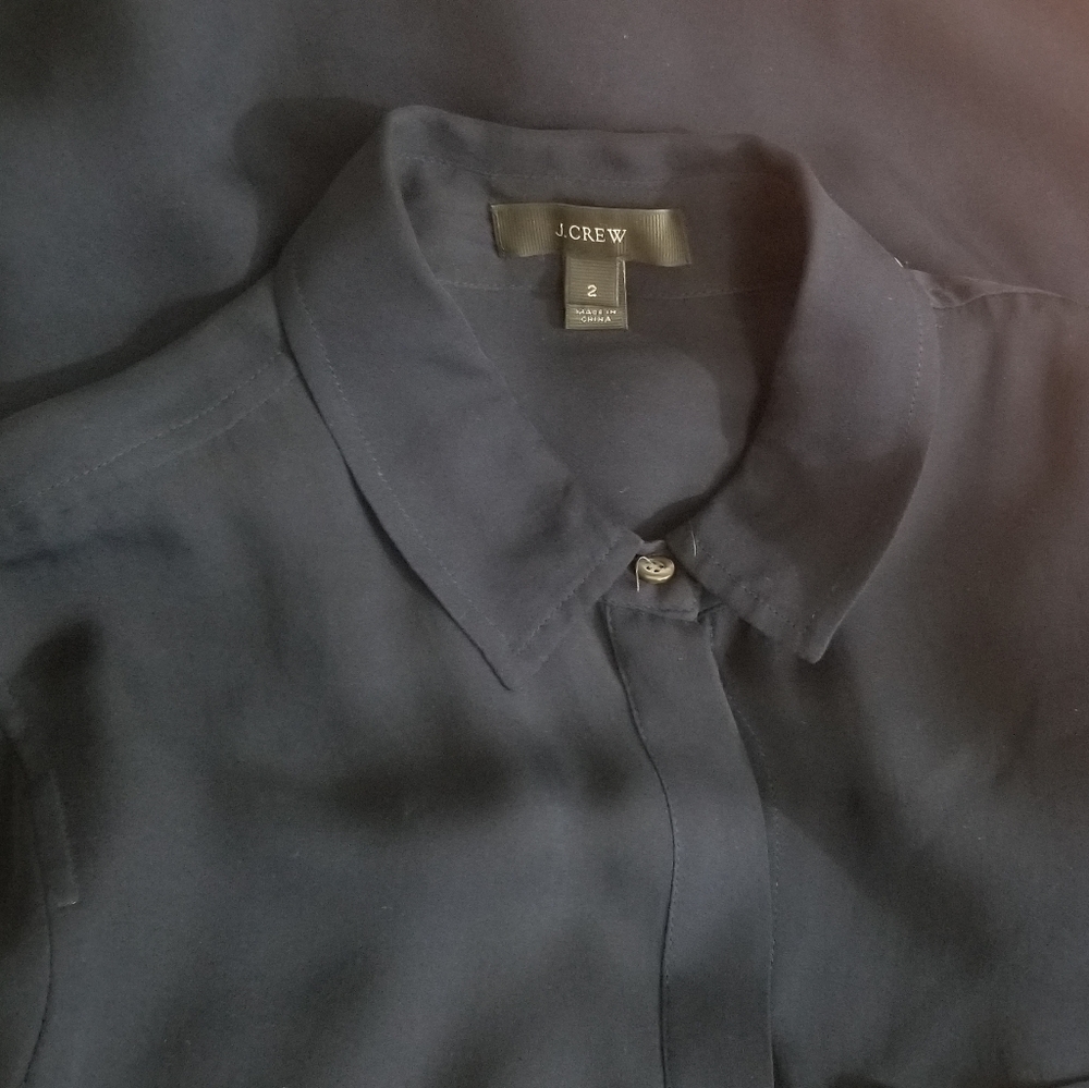 Euc J. Crew Hidden Button Blouse - image 3